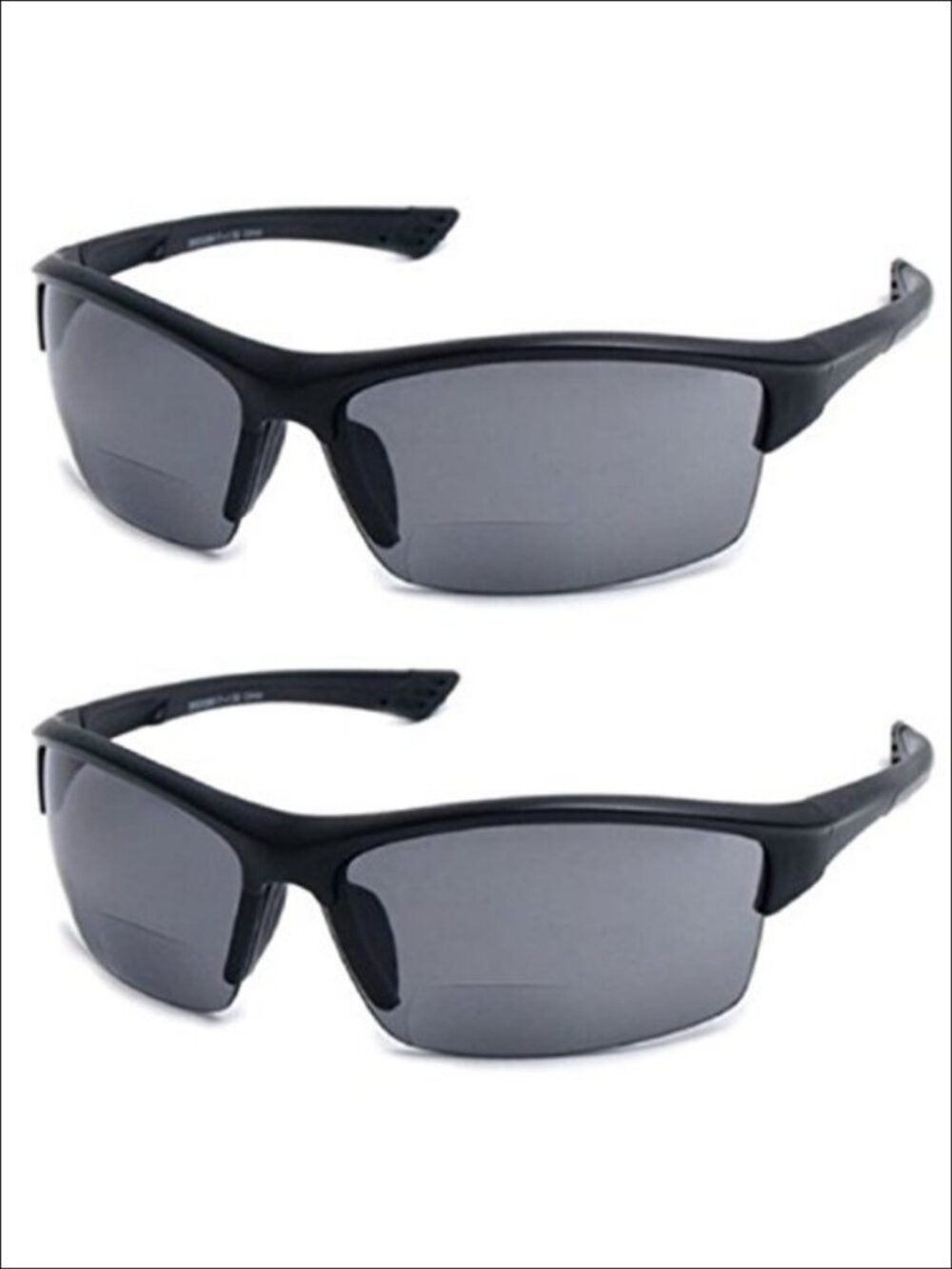 Unisex Bifocal Sport Wrap Around Reading Sunglasses Half Frame